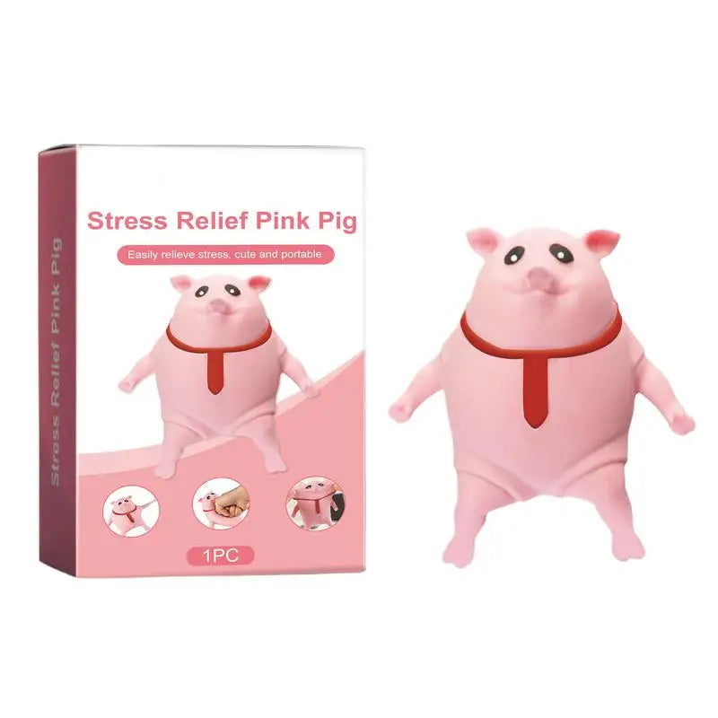 Anti Stress Pig Squeeze Toy Cute Cartoon Animal Piggy Stress Relief Vent Ball for Kids Adults Decompression Toy Child Gifts